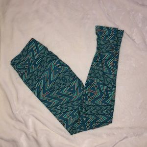 LulaRoe blue leggings